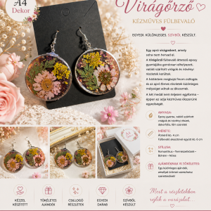 Virágőrző fülbevaló